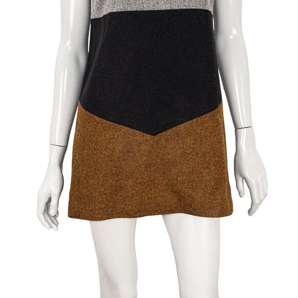 Samantha Pleet ColorBlock Mini Dress 100% Wool Women's size 4 - Picture 7 of 10